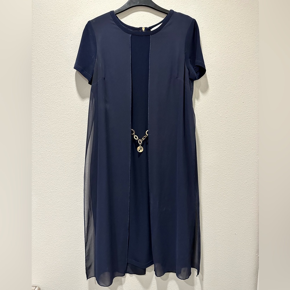 Joseph Ribkoff Navy Dress with Cape